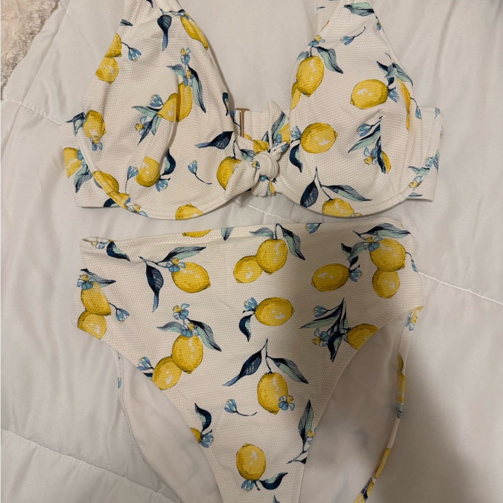 Jessica Simpson Yellow and Blue Bikini